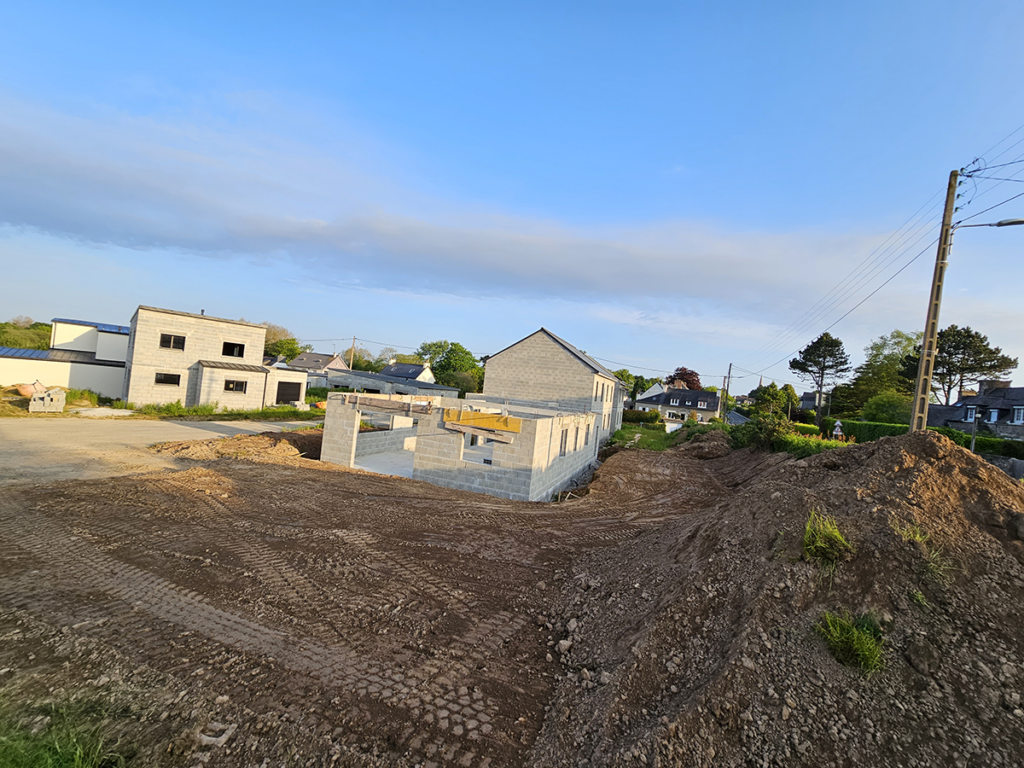 vue aérienne du chantier